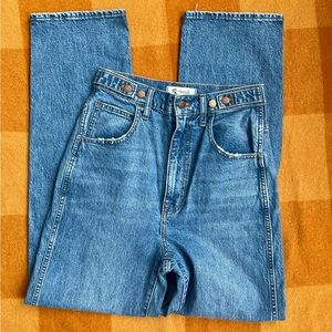 Madewell Tab High Waist Straight Jeans Delafield Wash